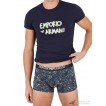 Quần lót nam Emporio Armani Christmas Stretch Cotton Trunk 2-pack Marine/Constellation